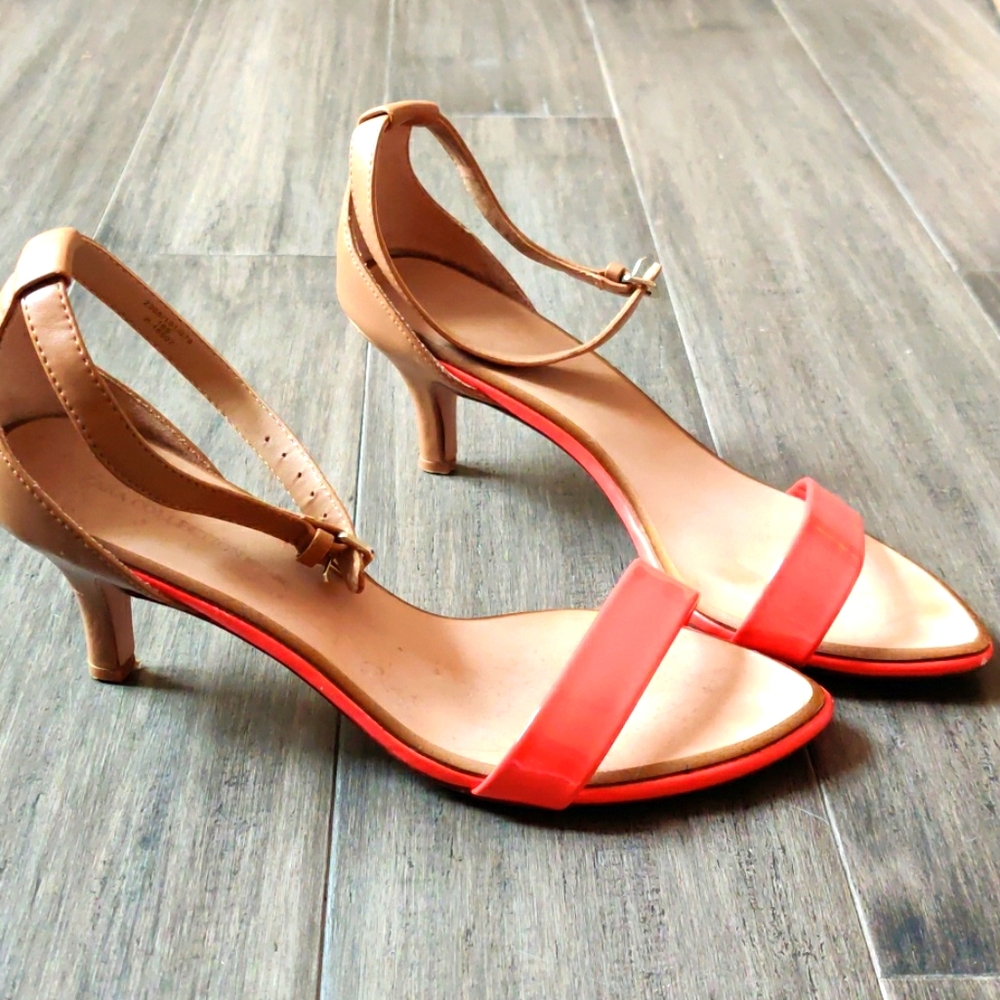 🌟Host Pick🌟 Zara Coral & Nude Ankle Strap Shoe